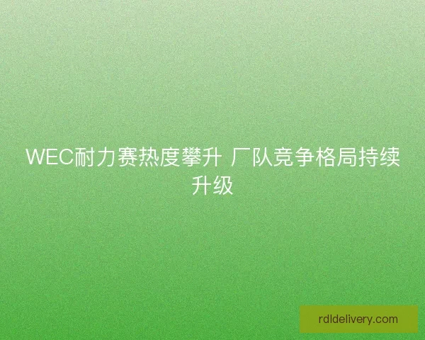 WEC耐力赛热度攀升 厂队竞争格局持续升级 WEC耐力赛热度攀升 厂队竞争格局持续升级